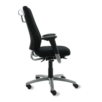 Chaise de bureau reconditionnée BMA Axia Pro extra haute - Avec cintre - tissu neuf noir 2