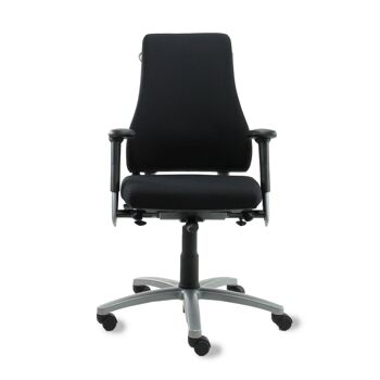 Chaise de bureau reconditionnée BMA Axia Pro extra haute - Avec cintre - tissu neuf noir 4