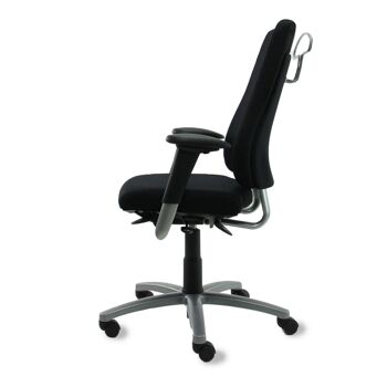 Chaise de bureau reconditionnée BMA Axia Pro extra haute - Avec cintre - tissu neuf noir 5