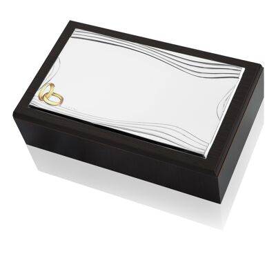 Jewelery Box 20x12x6 cm Silver "Sinouè" Wedding Line