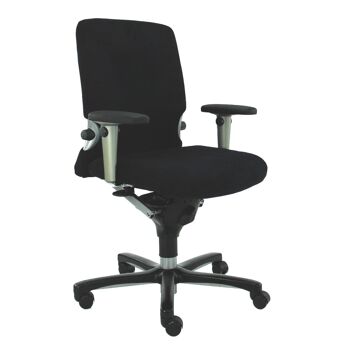 Chaise de bureau reconditionnée noire Regain ergonomique Comforto 77 NPR1813 - Piètement noir 1