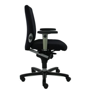 Chaise de bureau reconditionnée noire Regain ergonomique Comforto 77 NPR1813 - Piètement noir 7