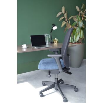 Workliving Nora Mesh Bleu Regain - Chaise de Bureau Design Ergonomique NEN1335 3