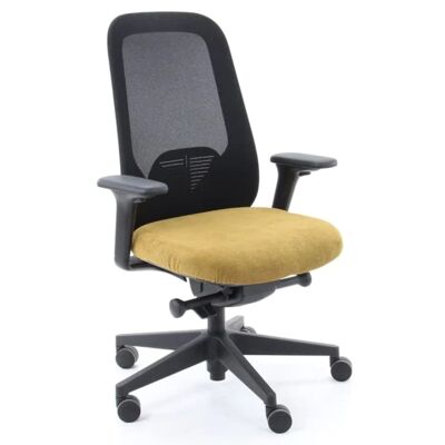 Workliving Nora Mesh Yellow Regain - Office Chair Ergonomic Design NEN1335