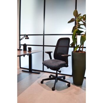 Workliving Nora Mesh Noir Regain - Chaise de Bureau Design Ergonomique NEN1335 2