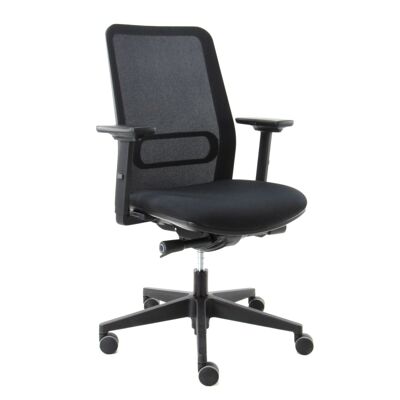 Workliving Dreamliner Mesh Black Edition - Sedia da ufficio Design ergonomico (N)EN 1335