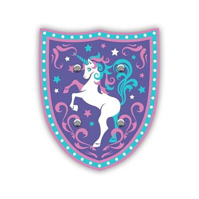 scudo di legno di unicorno