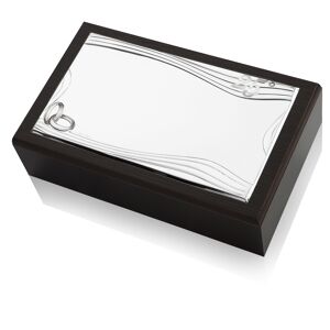 Boîte à Bijoux 20x12x6 cm Argent Ligne "Sinouè" 25ème Anniversaire