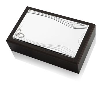 Boîte à Bijoux 20x12x6 cm Argent Ligne "Sinouè" 25ème Anniversaire 1