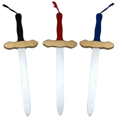 Confezione da 3 spade medievali - giocattolo in legno - 40/60 cm