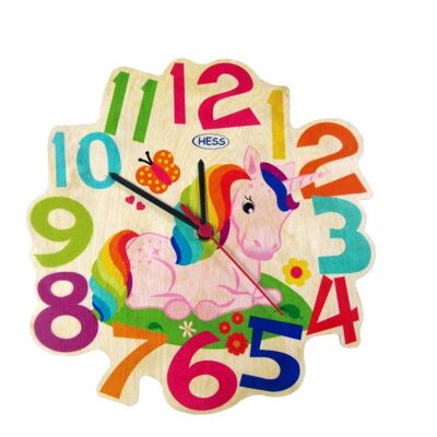 Wall quartz clock unicorn