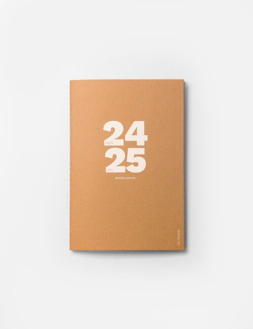 2024/2025 Small Monthly Planner Plus | Best project planning tool | Similar A5 size | Kraft Color