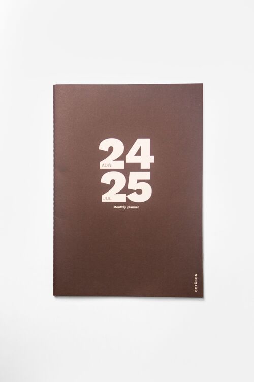 2024/2025 Big Monthly Planner Plus | Best project planning tool | A4 size | Cocoa Brown Color