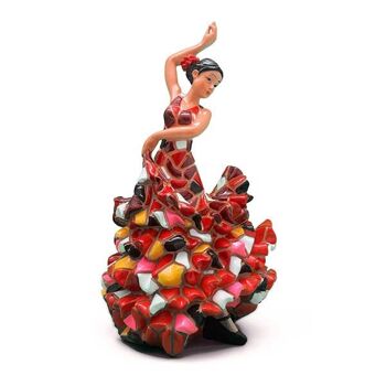 Figurine en mosaïque flamenco dansante - multicolore/rouge 6