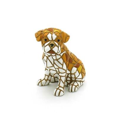 bulldog mosaic figure