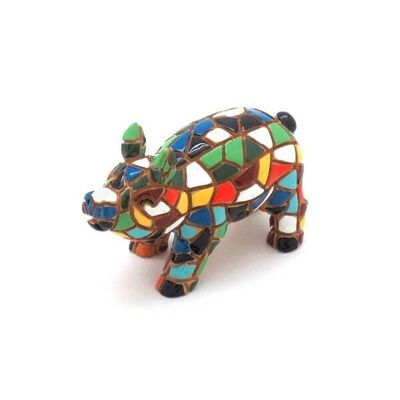 Figurine en mosaïque de cochon