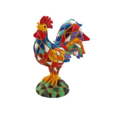 Rooster mosaic figure