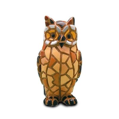 Realistic owl mosaic figure