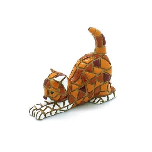 Figura mosaico gato tumbado