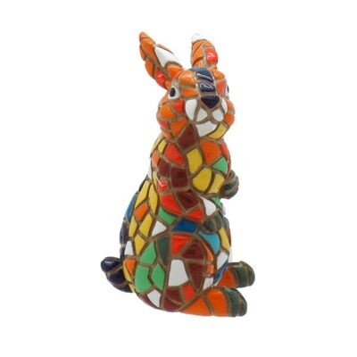 Rabbit mosaic figure