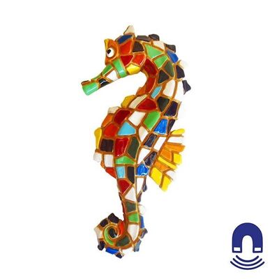 Sea horse mosaic magnet