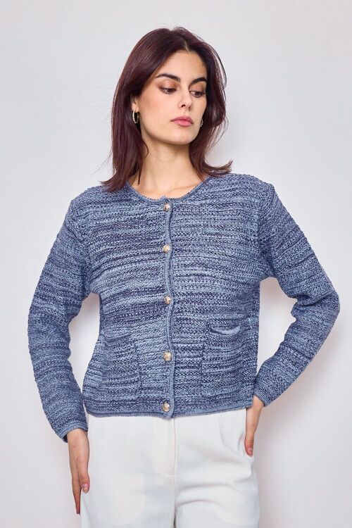 Cardigan boutonnée en maille - F2362