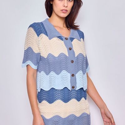 Top en maille rayé-2370