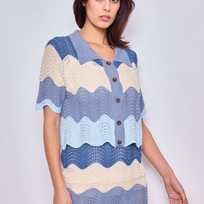 Striped knit top-2370