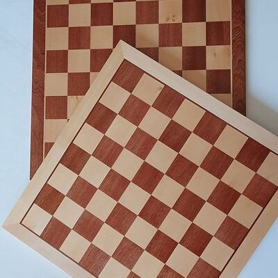 Tablero de ajedrez de madera maciza - Bordes transparentes