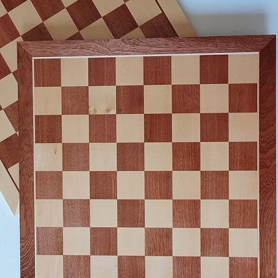 Tablero de ajedrez de madera maciza - Bordes oscuros