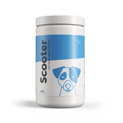 SCOOTER – Suplemento de glándula anal para perros y cachorros - 120 masticables