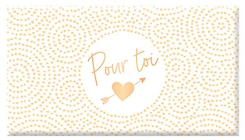Amour - CHOCOLAT BIO AU LAIT 40g « Pour toi » effet metallic or, DE-ÖKO-013 - DLUO : 09/2024