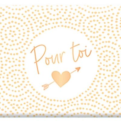 Amour - CHOCOLAT BIO AU LAIT 40g « Pour toi » effet metallic or, DE-ÖKO-013 - DLUO : 09/2024