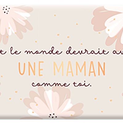 Fête des Mères - CHOCOLAT BIO AU LAIT 40g « Une maman comme toi » effet metallic or, DE-ÖKO-013 - DLUO : 09/2024