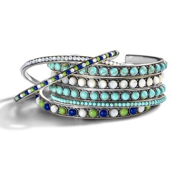 Bracelet-jonc bleu turquoise-9SY-0069 3