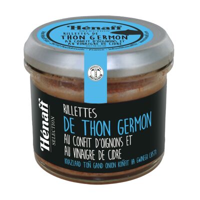 Rillettes de thon germon au confit d'oignons et vinaigre de cidre