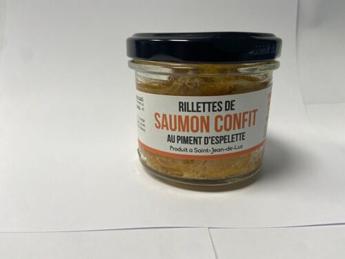 Rillettes de Saumon Confit,  au Piment d'Espelette