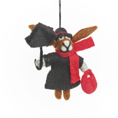 Handmade Felt Mary Hoppins Hanging Decoration