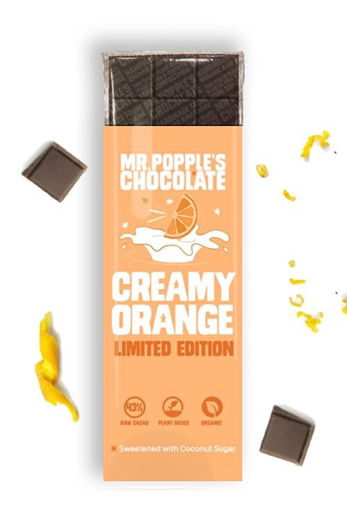 43% Creamy Orange - 35g Plant Based Organic Chocolate Bar