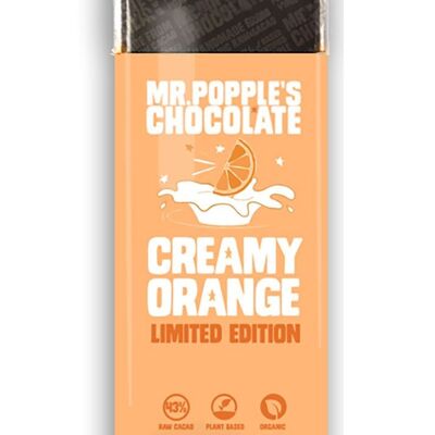 43 % cremige Orange – 75 g pflanzlicher Bio-Schokoladenriegel