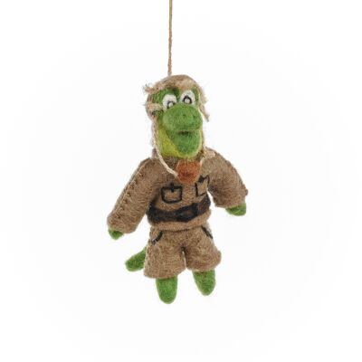 Handmade Felt Crocodile Dundee Hanging Decoration