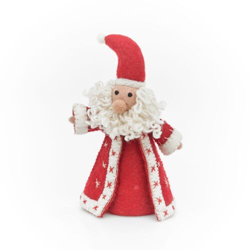 Handmade Felt Jolly Santa Christmas Tree Topper