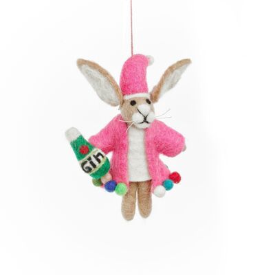 Handmade Felt Christmas Party Animal Hanging Hare Decoration