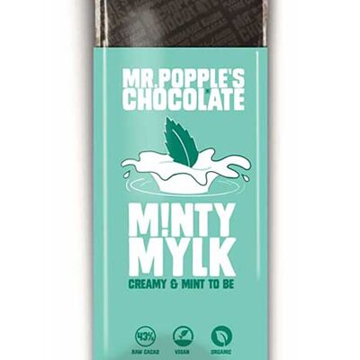 43% Minty Mylk - Barra de chocolate orgánico vegano de edición limitada de 75 g