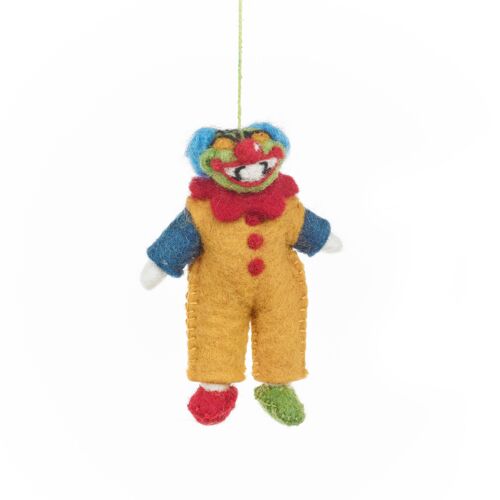 Handmade Felt Creepy Clown Hanging Halloween Decoration