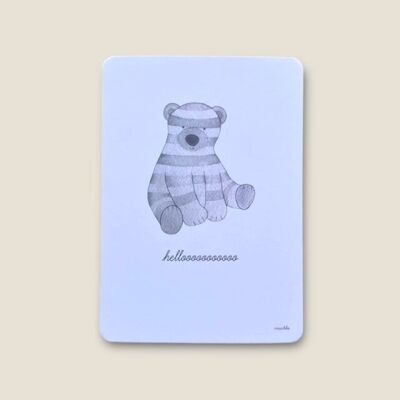Postcard polar bear "helloooooooooo"