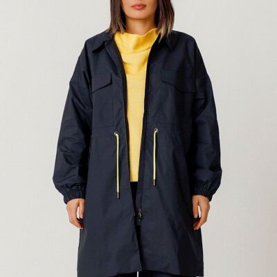 G02 Grus Patriot Blauer Trenchcoat