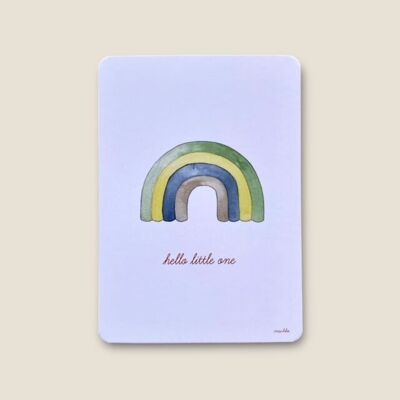 Postcard rainbow "hello little one"