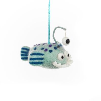 Handmade Felt Finnigan the Fish Hanging Decoration