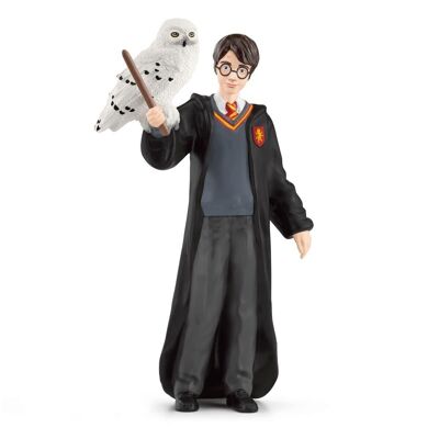 Schleich - Harry and Hedwig figurine: 4 x 2.5 x 10 cm - Harry Potter universe - Ref: 42633